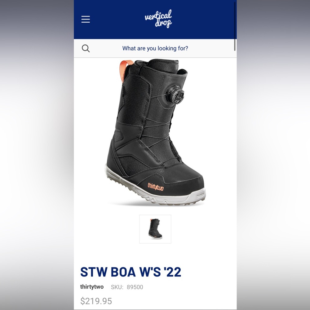 Thirtytwo women snowboard boots size 6 black with slight peach